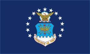 Air Force 3 x 5 Nylon Dyed Flag (USA MADE) LIcense Plate