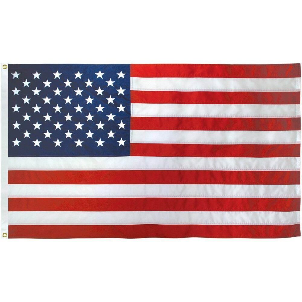 vendor-unknown Country & National Flags 50 Star USA Nylon Embroidered Flag 2 x 3 ft. (Made in America)