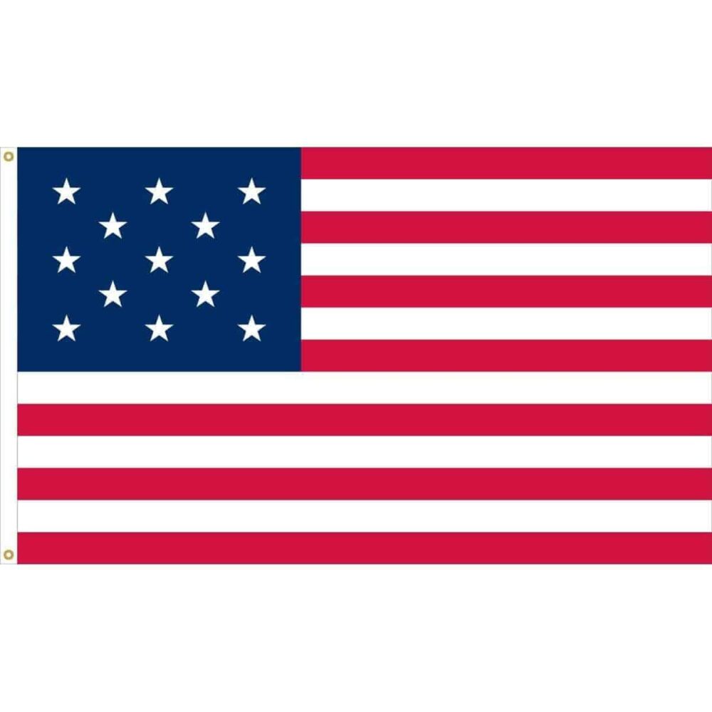 Eder Flag 3x5 13 Stars USA Flag - Nylon Sewn Applique Stars Made in USA
