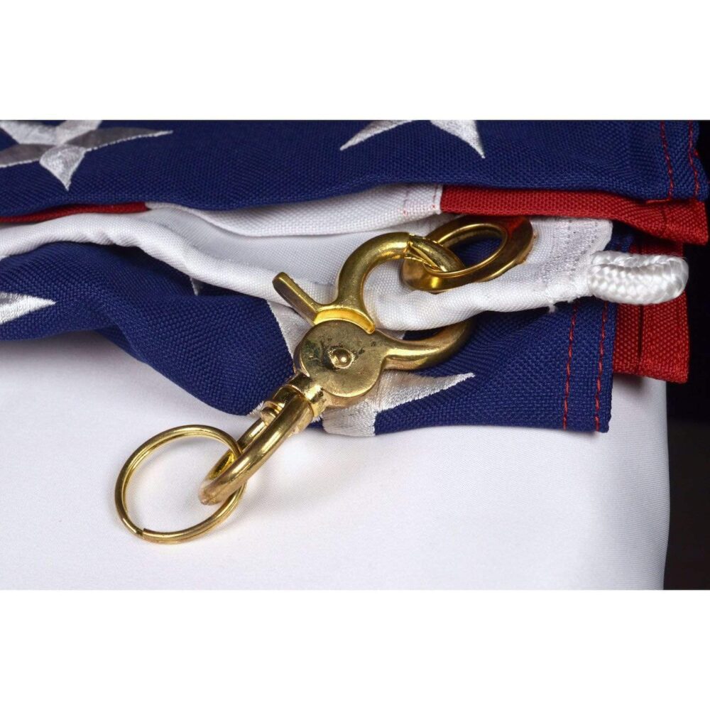 RU Flag USA Flag - bonus Lapel Pin - 50 Star Nylon Embroidered 3x5 foot