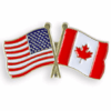 UFS Lapel Pin USA Canada (combined) Flag Lapel Pin