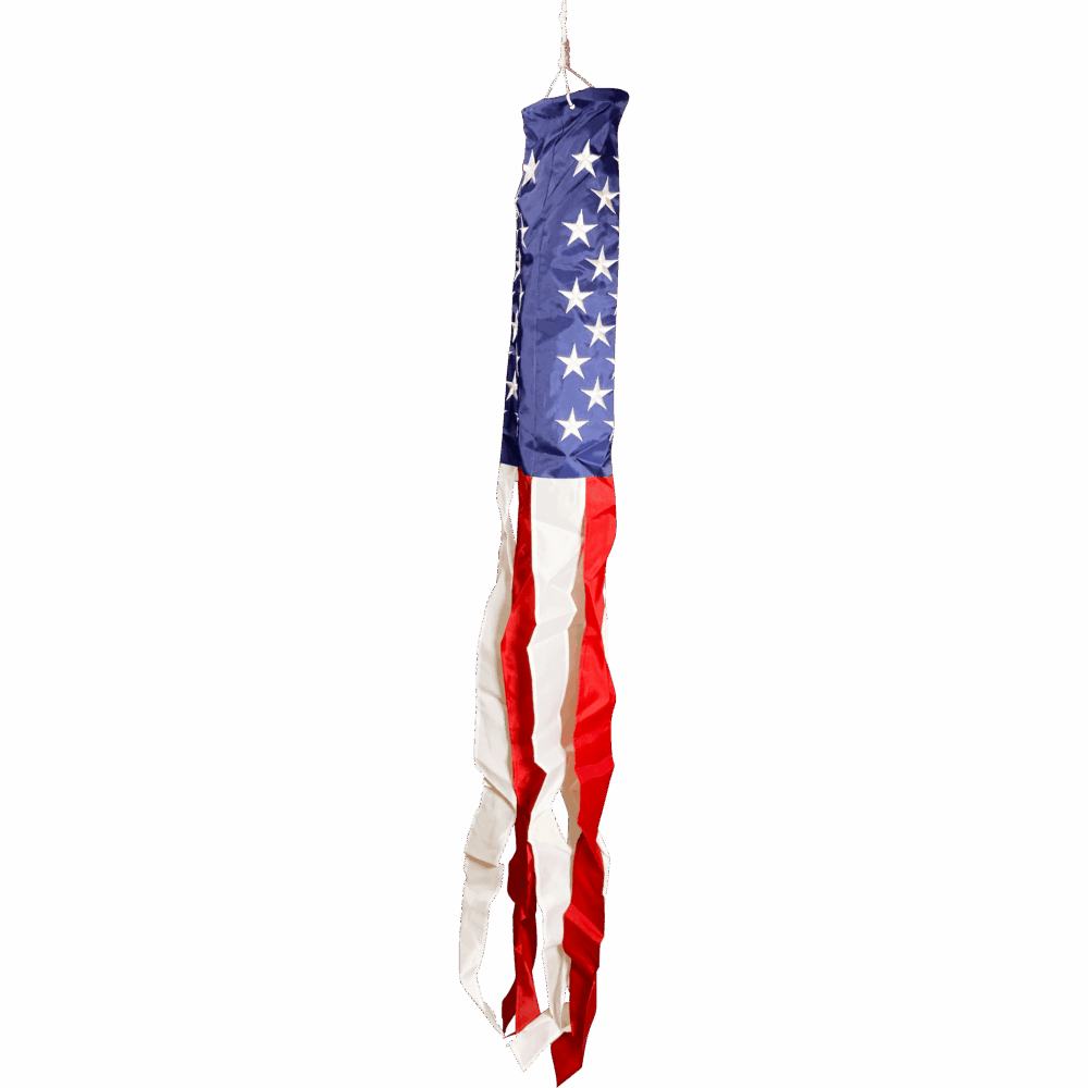 RU Windsock USA Flag  Embroidered Windsock