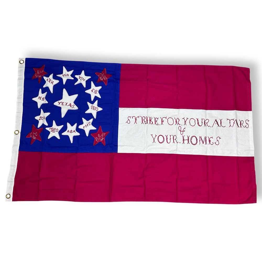 10th Texas Cavalry flag in cotton